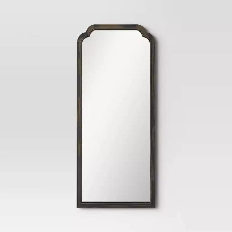 30" x 70" Oversize French Country Collection Leaner Mirror Black - Threshold™: Wood Frame, Full Body Reflection