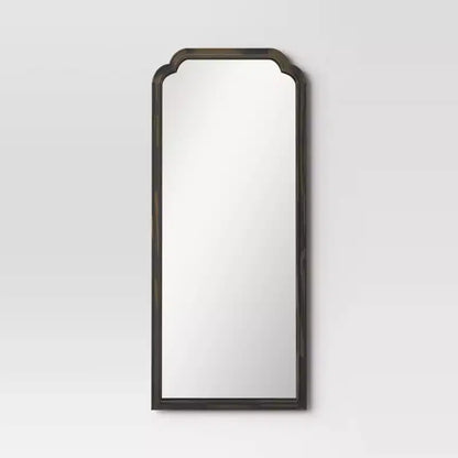 30" x 70" Oversize French Country Collection Leaner Mirror Black - Threshold™: Wood Frame, Full Body Reflection