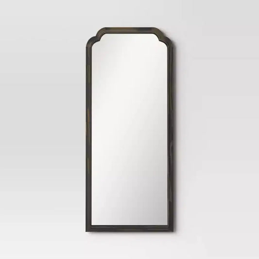 30" x 70" Oversize French Country Collection Leaner Mirror Black - Threshold™: Wood Frame, Full Body Reflection