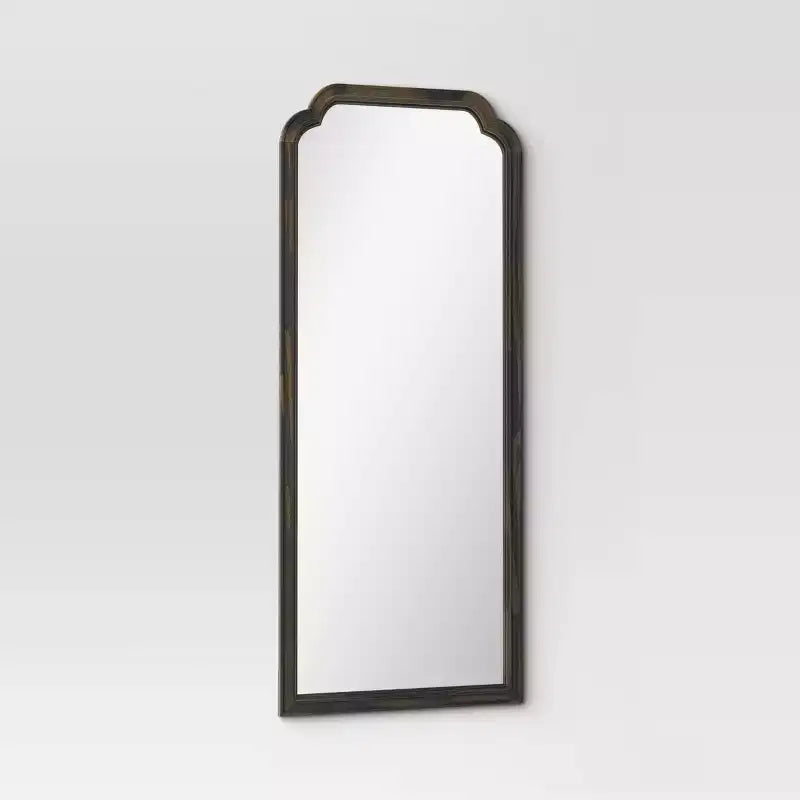 Specchio oversize da 76x178 cm in stile country francese – Cornice in legno nero, riflesso a figura intera