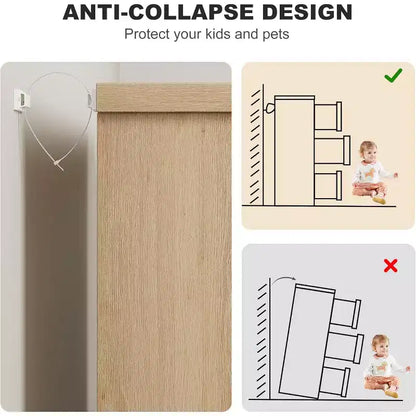 Cassettiera a 7 cassetti per camera da letto, design con maniglie a incasso, cassettiera moderna in legno, contenitore compatto salvaspazio, per soggiorno, corridoio
