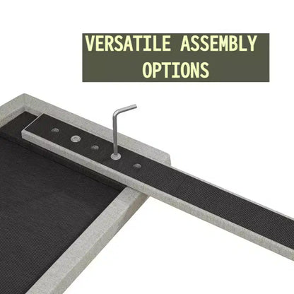 Struttura letto imbottita Queen/King con testiera regolabile – Tessuto in lino, nessuna rete a molle necessaria, Beige