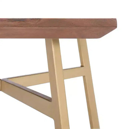 Tavolo da pranzo rettangolare Dakota – Noce e oro, stile contemporaneo
