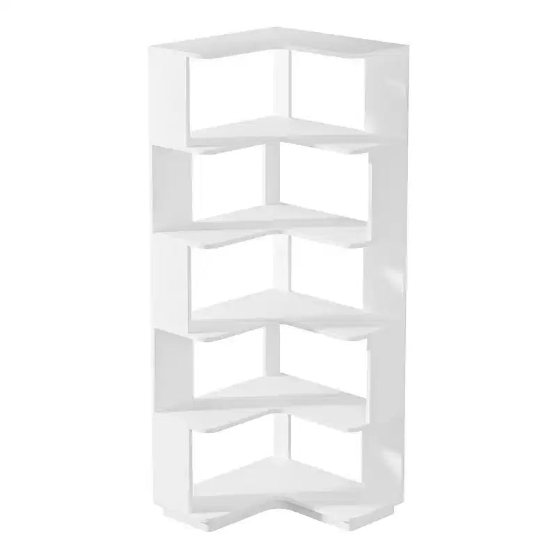 Scaffale angolare a 6 ripiani a L – Design industriale salvaspazio, altezza 165 cm