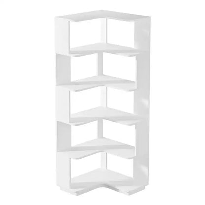 Scaffale angolare a 6 ripiani a L – Design industriale salvaspazio, altezza 165 cm