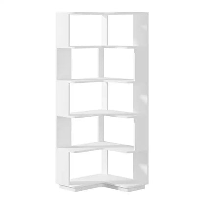 Scaffale angolare a 6 ripiani a L – Design industriale salvaspazio, altezza 165 cm