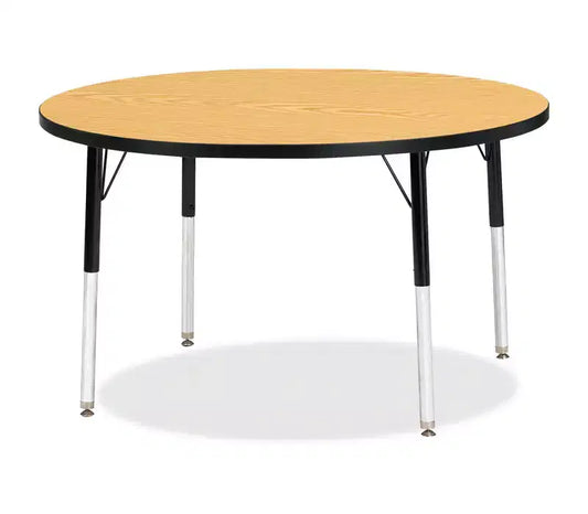 Jonti-Craft Berries Elementary Height Color Top Round Table 42 x 42 in Black
