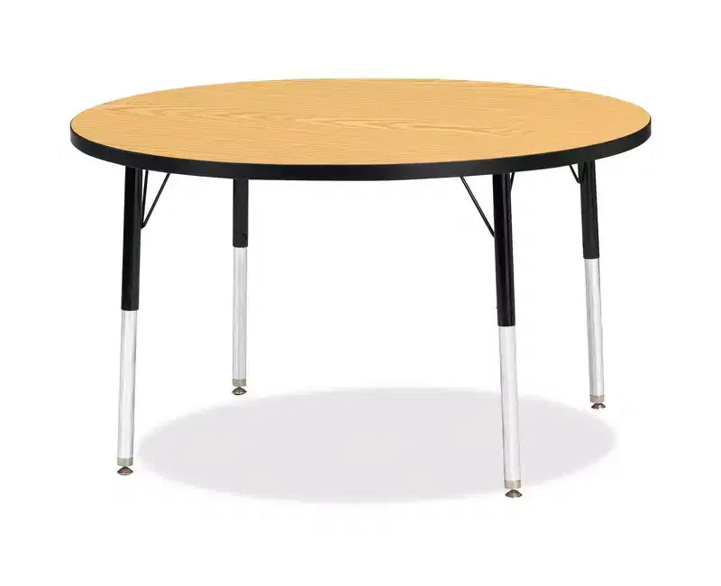 Tavolo Rotondo per Attività Altezza Elementare 42x42 – Piano Colore Nero