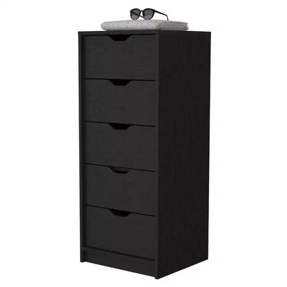 Cassettiera Verticale Moderna a 5 Cassetti – Comò Alto in Legno per Soggiorno e Ingresso