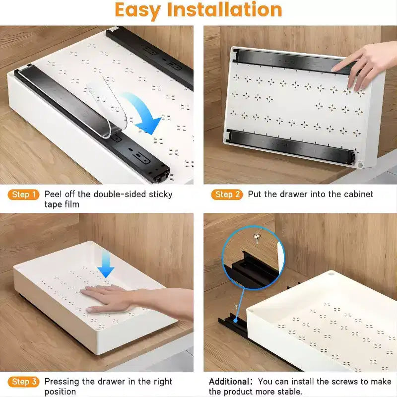 Organizzatore estraibile per armadietto, cassetti scorrevoli da cucina per dispensa, ripiano estraibile per bagno