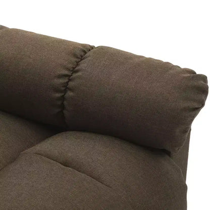 Poltrona Relax Moderna con Schienale e Poggiapiedi Regolabili, Imbottitura Spessa, Tasca Laterale – Tessuto Marrone