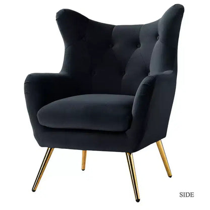 Godefroy Modern Upholstery Accent Chair velvet with Wingback | Karat Home