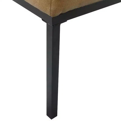 Panca capitonné in ecopelle con struttura in metallo nero opaco – Stile industriale moderno