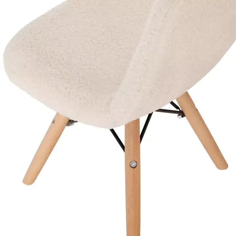 Poltroncina per bambini con inserti in pelliccia sintetica per camera da letto, ingresso e soggiorno