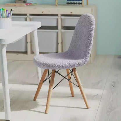 Poltroncina per bambini con inserti in pelliccia sintetica per camera da letto, ingresso e soggiorno