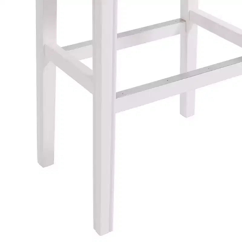 Sgabello alto da bar Williston imbottito – Struttura in legno di gomma, rifiniture con borchie, 136 kg