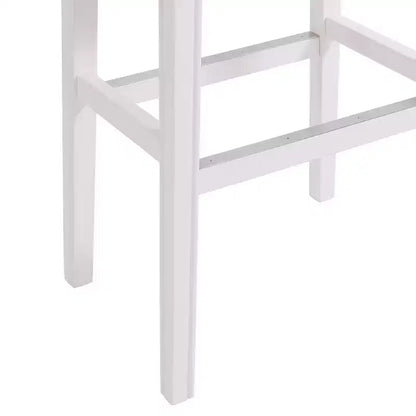 Sgabello alto da bar Williston imbottito – Struttura in legno di gomma, rifiniture con borchie, 136 kg