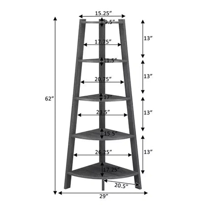 Libreria angolare larga a 5 ripiani 62 Newport - Breighton Home