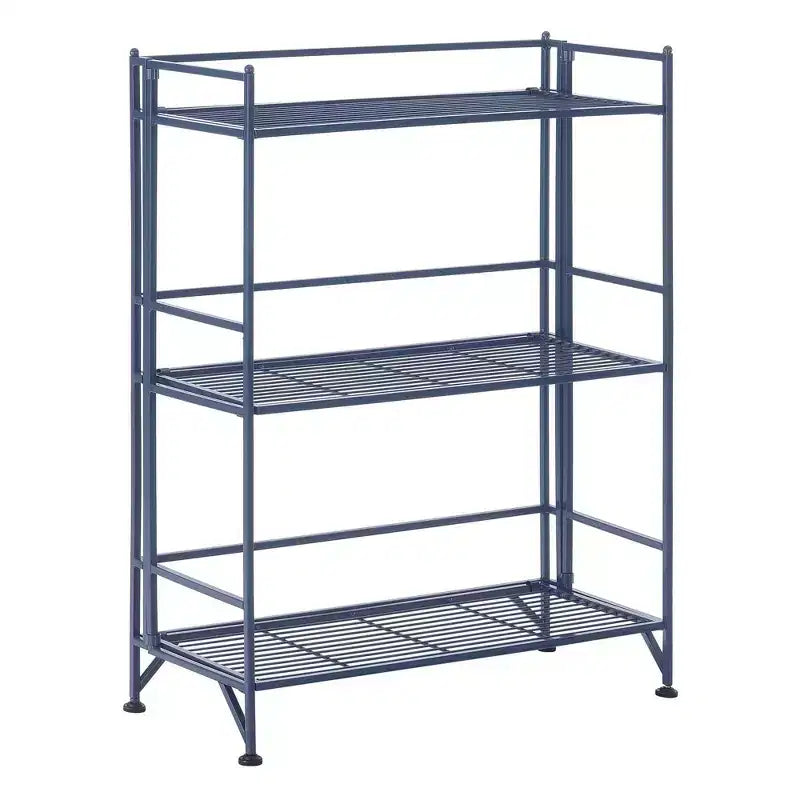 Scaffale in metallo pieghevole a 3 livelli – 82,5 cm, nessun montaggio richiesto