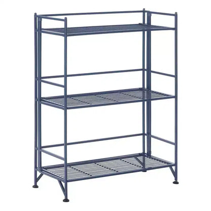 Scaffale in metallo pieghevole a 3 livelli – 82,5 cm, nessun montaggio richiesto