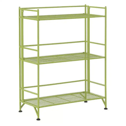 Scaffale in metallo pieghevole a 3 livelli – 82,5 cm, nessun montaggio richiesto