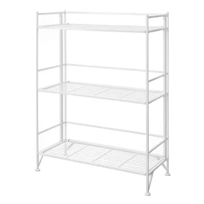 Scaffale in metallo pieghevole a 3 livelli – 82,5 cm, nessun montaggio richiesto