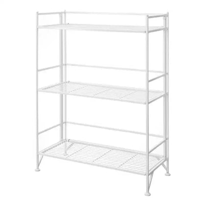 Scaffale in metallo pieghevole a 3 livelli – 82,5 cm, nessun montaggio richiesto